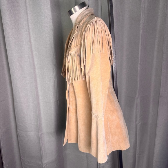 Panhandle Slim Vintage 100% Leather Western Fringe Jacket - Picture 4 of 9